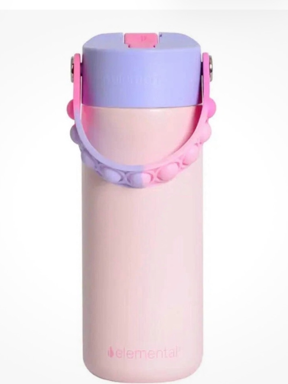 Element Pink & Lavender Kids Water Bottle with Bubble Handle